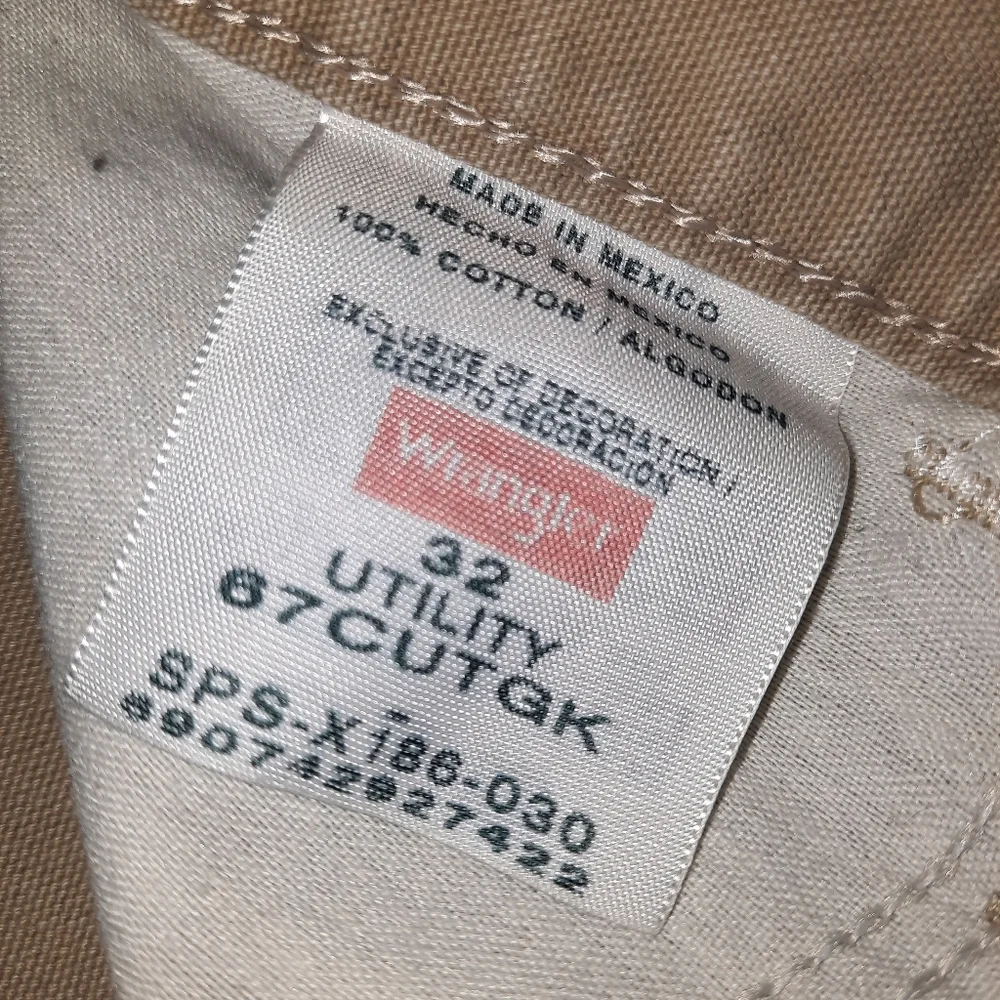 Wrangler Original Tan Khaki Utility Shorts SZ 32